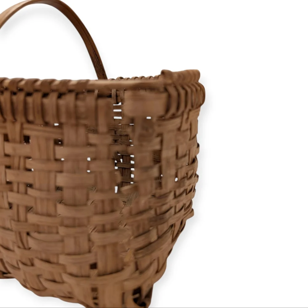 ANTIQUE Woven Americana Basket Farmhouse Storage Vintage 1920